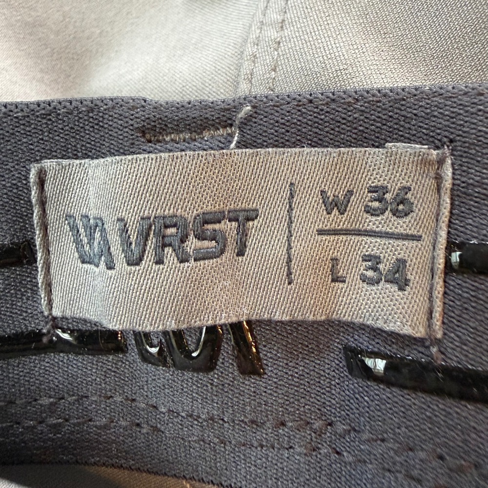 VRST Mens Limitless Slim Fit Chino Pants Grey MVG25004 36x34 Stretch Performance - Picture 5 of 8